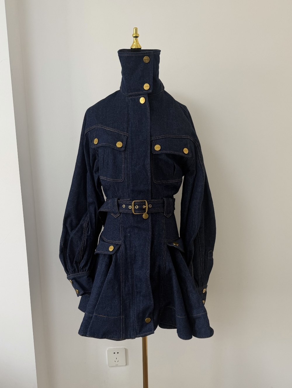 Zimmermann Luna Denim Utility Mini Dress